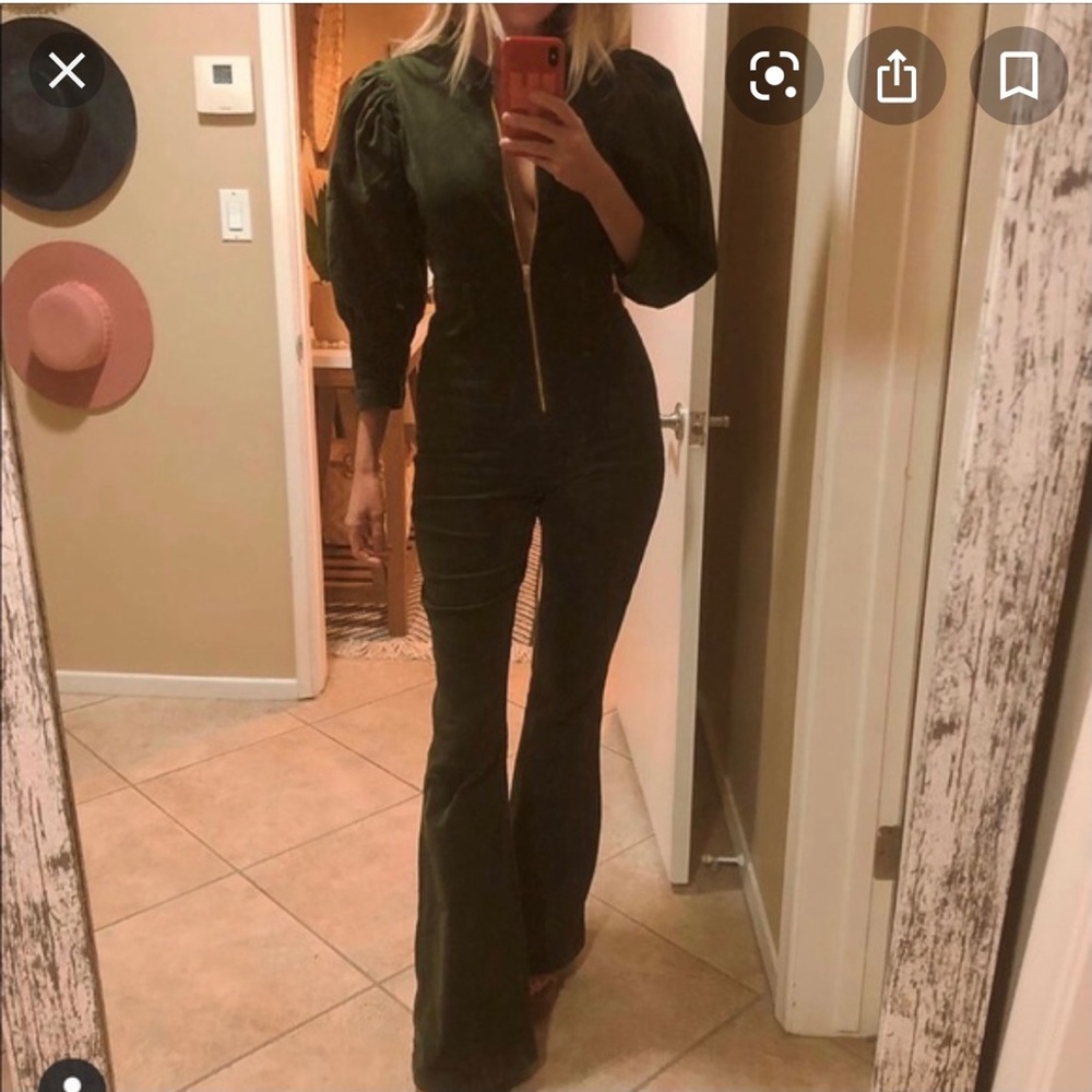 WE WORE WHAT 70s Corduroy Flare Jumpsuit